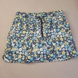 St. John's Bay Floral Blue Navy Skort Size Large
